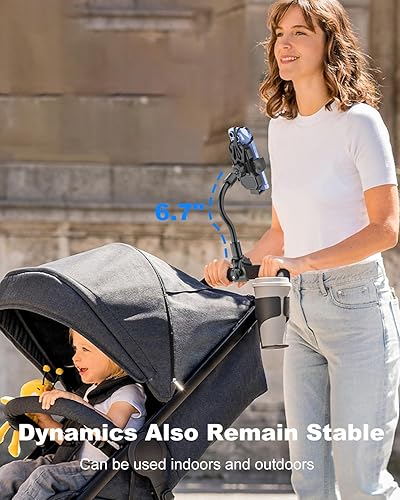 Miniatura 6 de Soporte flexible para teléfono para bicicleta de ejercicio para interiores con doble protección para teléfono, clip para manillar de bicicleta de