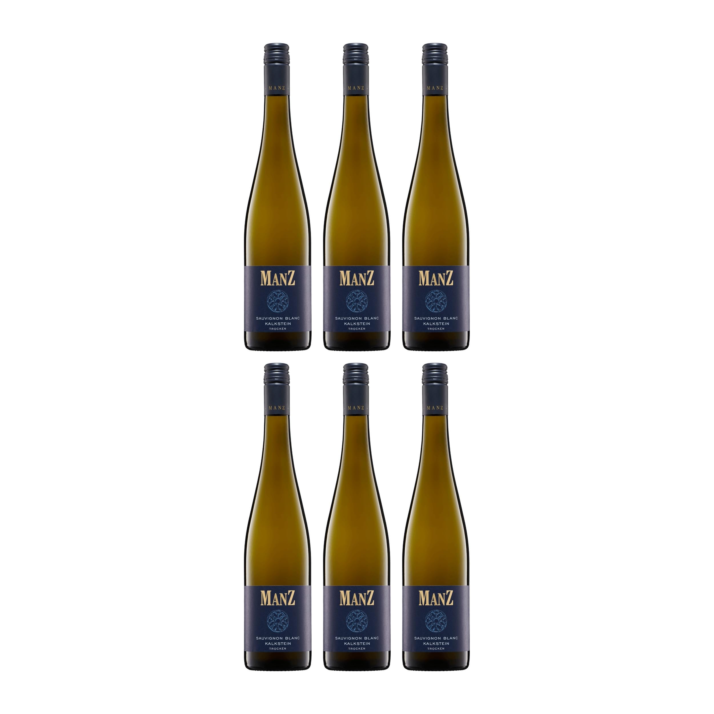 Weingut Manz Sauvignon Blanc Kalkstein Weisswein Weiss Trocken VEGAN Deutschland inkl. FeinWert E-Book (6 x 0.75 l)