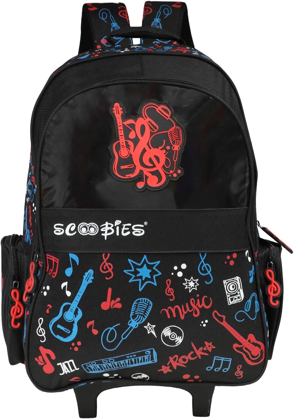 Scoobies School Bag Troley for Kids 4 to 10 Years Boys Trolley 44 (L) Polyester (Scoobies Kids Bag Boys Trolley Sc179), Colour: Pink