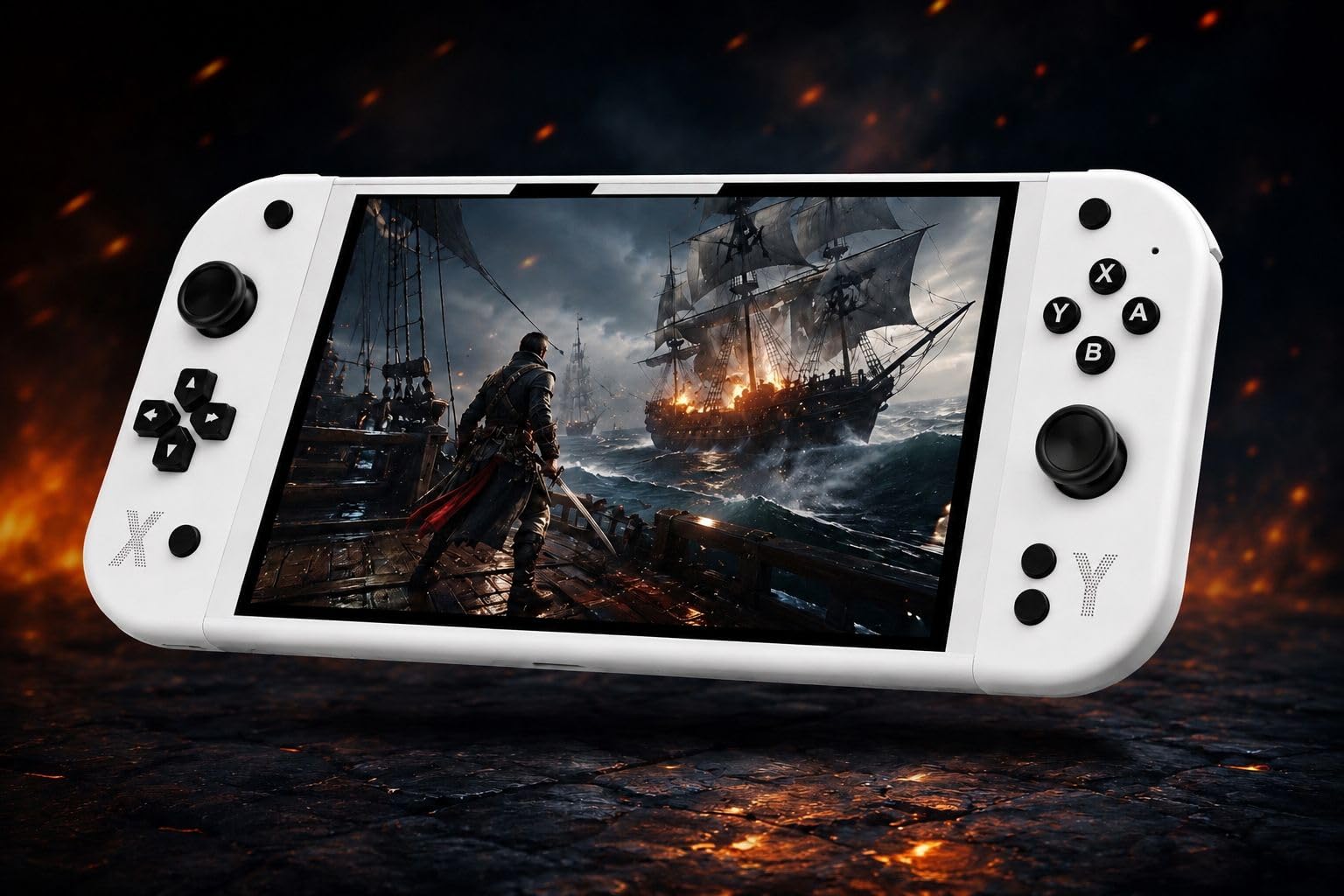 G90 7-Inch Full HD Handheld Video Game Console with 21+ Emulators, 64GB Preloaded Games, Wireless Gaming Controller, Professional Gaming Chip, Portable Retro Arcade Gaming Console for Kids & Adults (White)-image-41