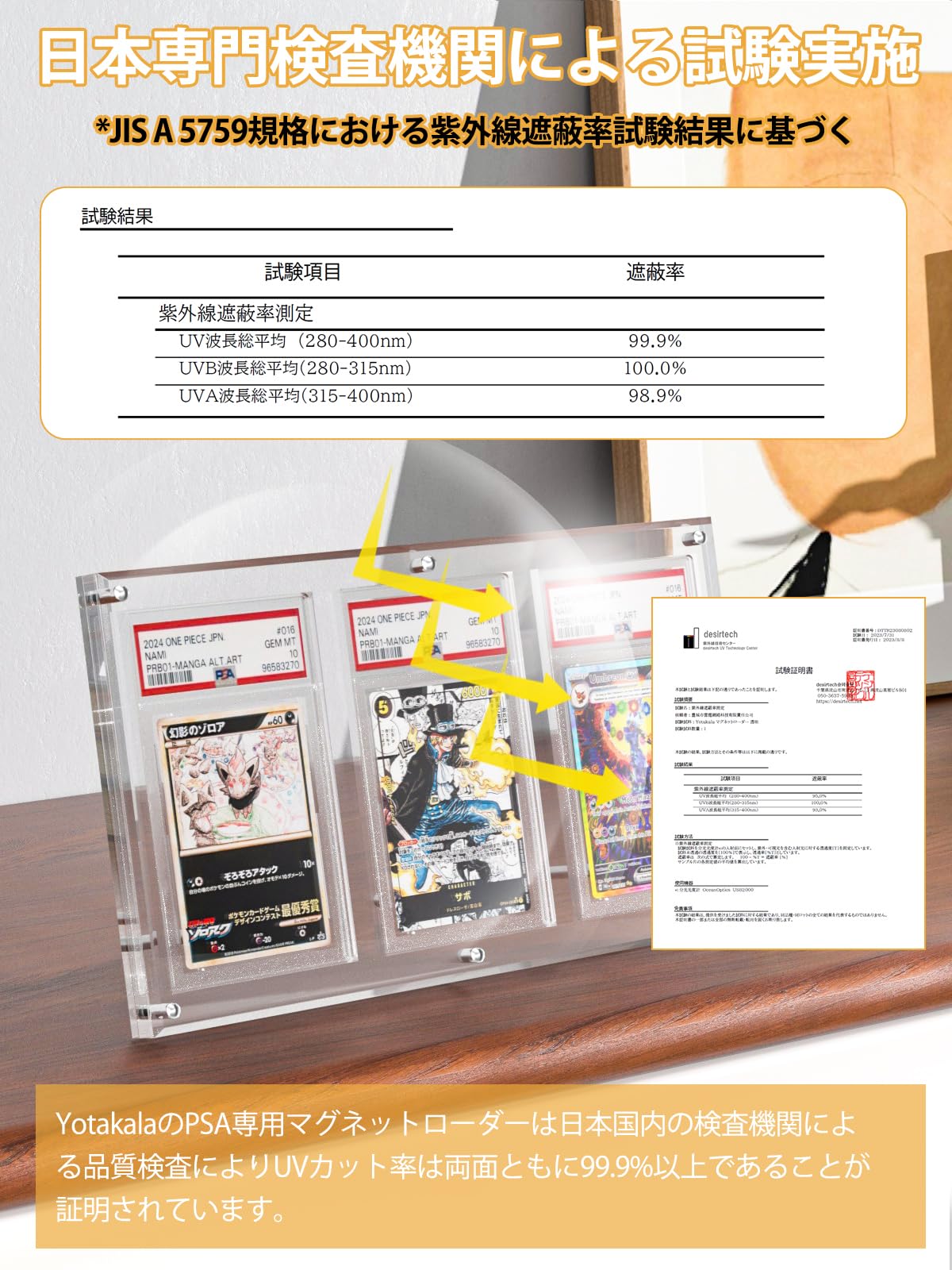 Amazon.co.jp: Yotakala PSA鑑定 ケース 3枚収納 アクリル