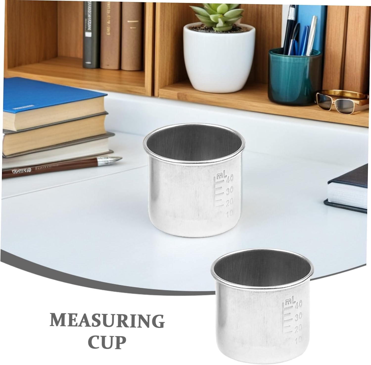 4pcs Stainless Steel Graduated Cups Household Measuring Cup for Medication Portable