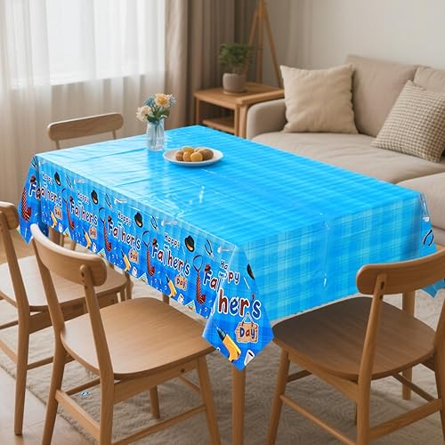 Miniatura 3 de CIEOVO Juego de vajilla para fiesta del Día del Padre para 24 invitados, incluyendo platos de postre de cena, servilletas de almuerzo, vasos,