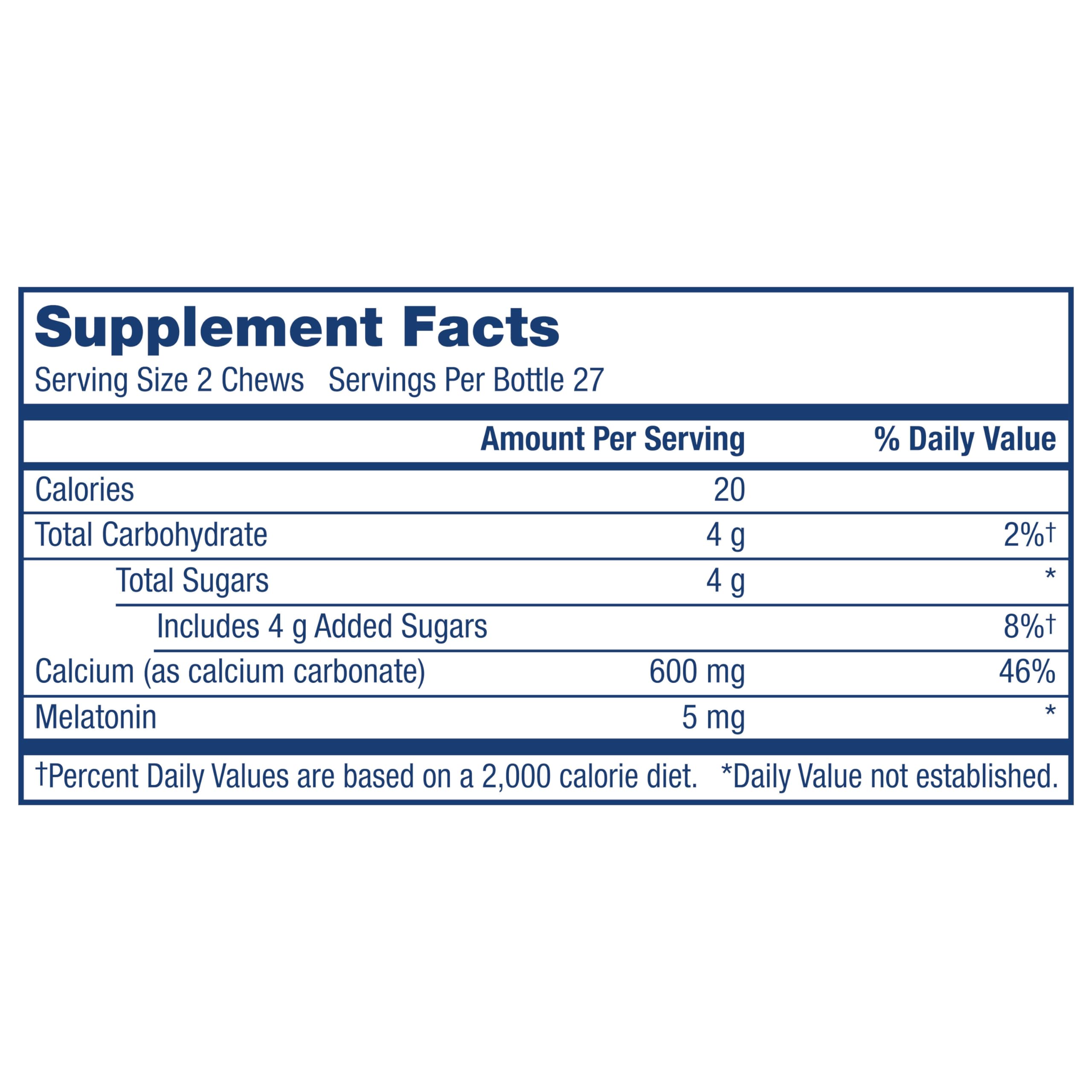 TUMS Chewy Bites Antacid Tablets Plus Sleep Support, Berry Fusion, 54 Count — Amazon image 8