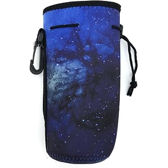 20 oz Insulated Neoprene Water Bottle Bottle Cooler Bottle Bag Insulated Bottle Hydro Tote with Carry Handle and Plastic Backpack Hook Sky Purple