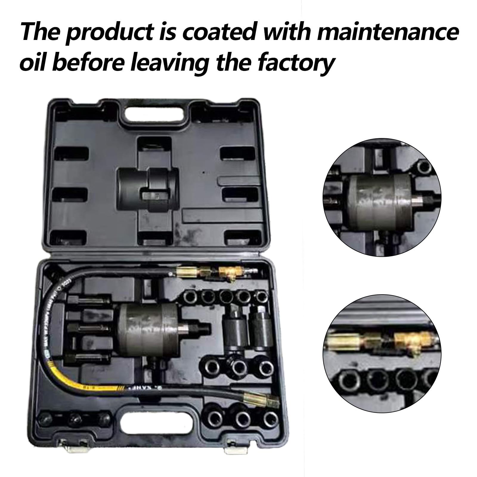 Extracteur Injecteur Diesel Pneumatique | Kit Avec 19 Adaptateurs - Pour Bosch, Delphi, Denso
