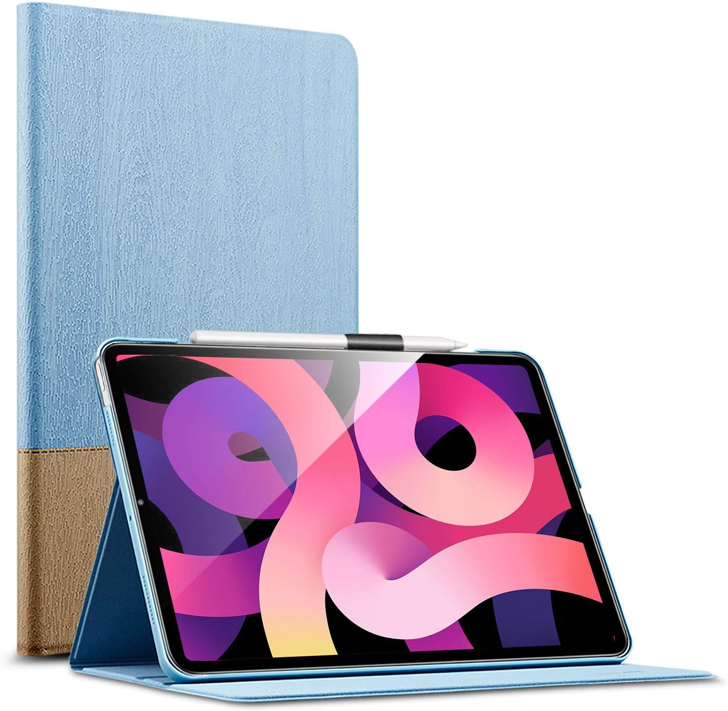 ESR Folio Case for iPad Air 4 (2020) 10.9-Inch [Book Cover Design] [Supports Pencil 2 Wireless Charging] Urban Premium Series - Sky