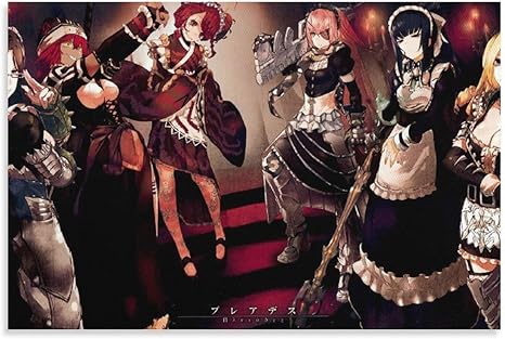 Amazon Co Jp オーバーロードプレアデスアニメキャンバスアートポスターリビングルームオフィスホームウォールデコレーションペインティングアニメファンベッドルームリビングルームオフィスデコレーションポスターペインティング08 12inch 30cm ホーム キッチン