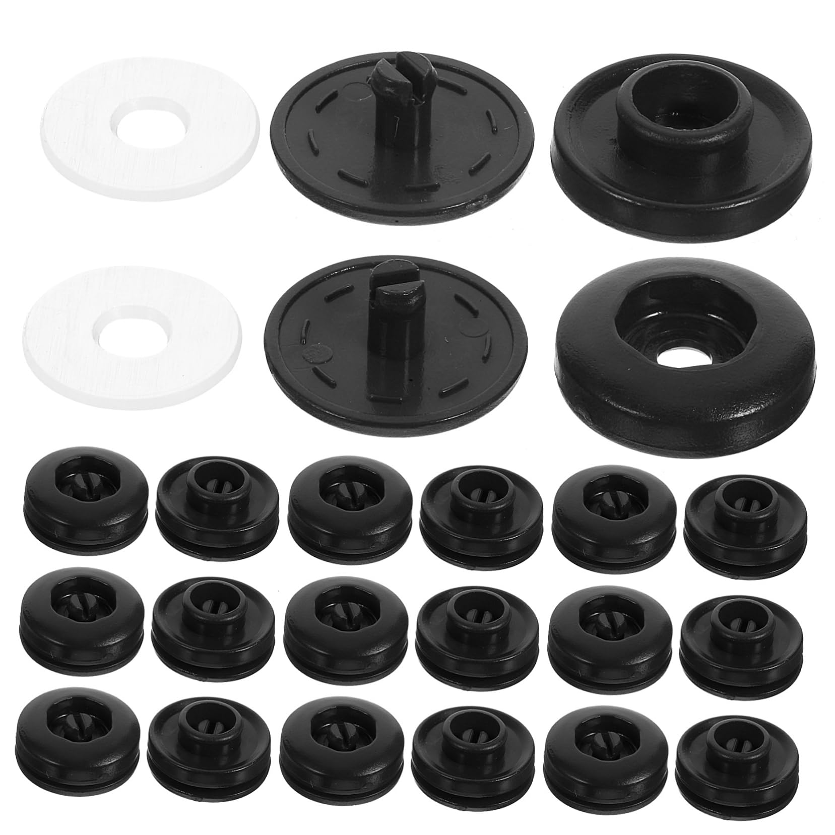 500juegos Botones Presión De Plástico Para Ropa y Manualidades Botones De Costura Para Bebés Accesorios De Diy Color Negro