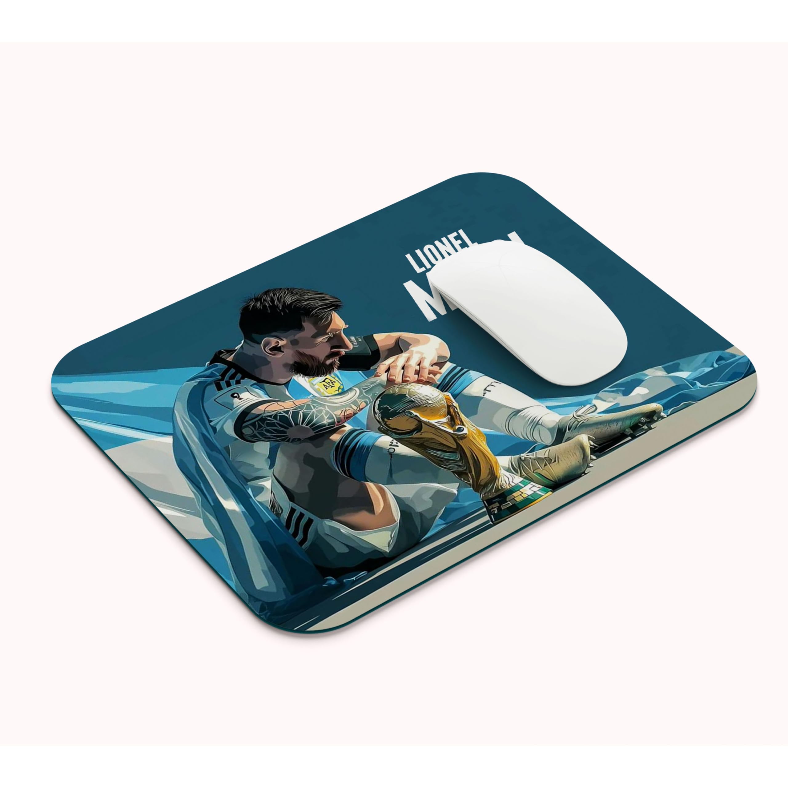 Lionel Messi World Cup Champions Mouse Pad - Premium Non-Slip Rubber Base Gaming Mousepad - Soccer Legend Art Desk Mat for Office & Home Decor-image-26