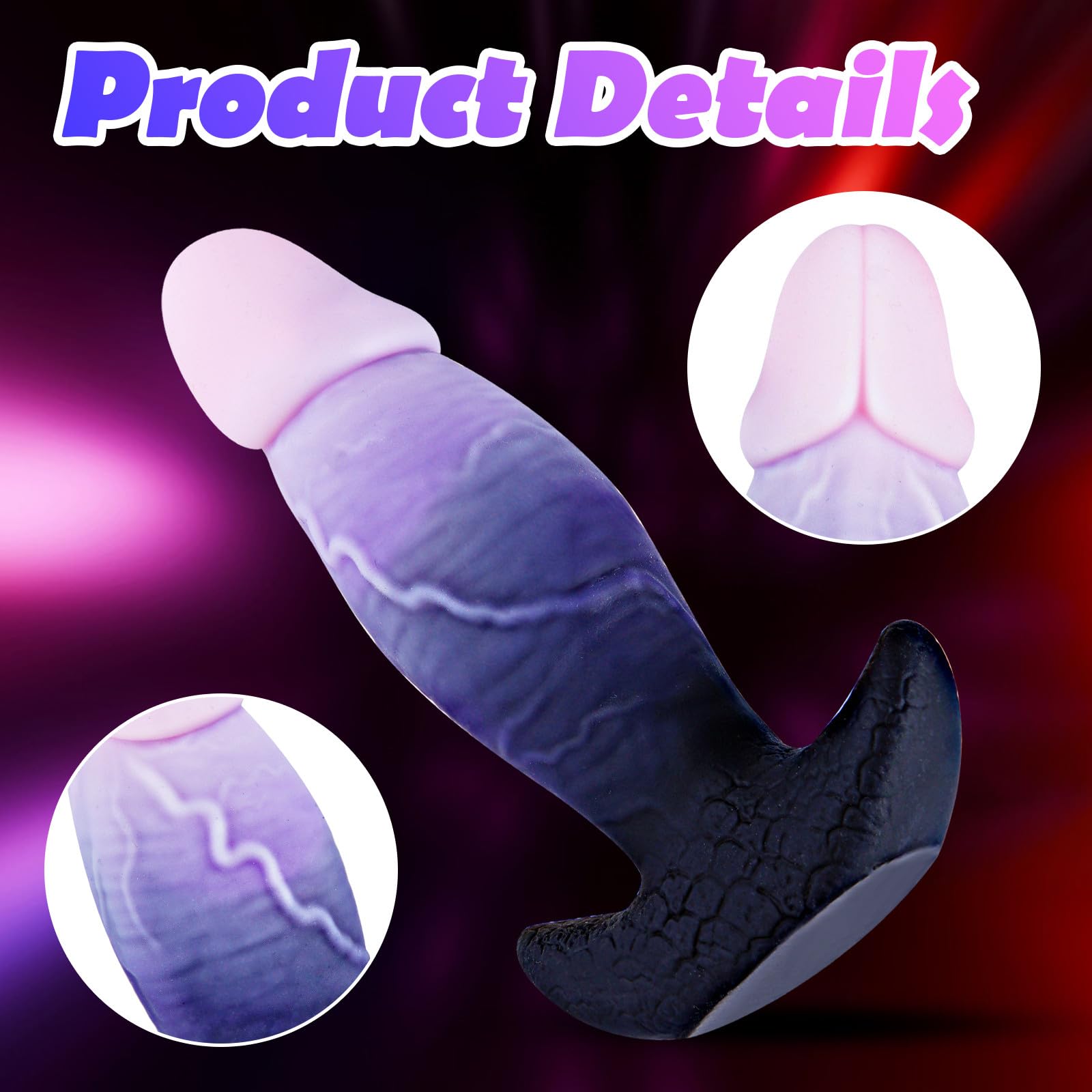 7" Soft Silicone Realistic Large Thick Dildo Butt Plug, Wearable Fantasy onster XL Anal Plug for Advanced, Realistic Thick Anal Trainer, Lifelike Glans Monster Horse Dildo Sex Toys for Men Women