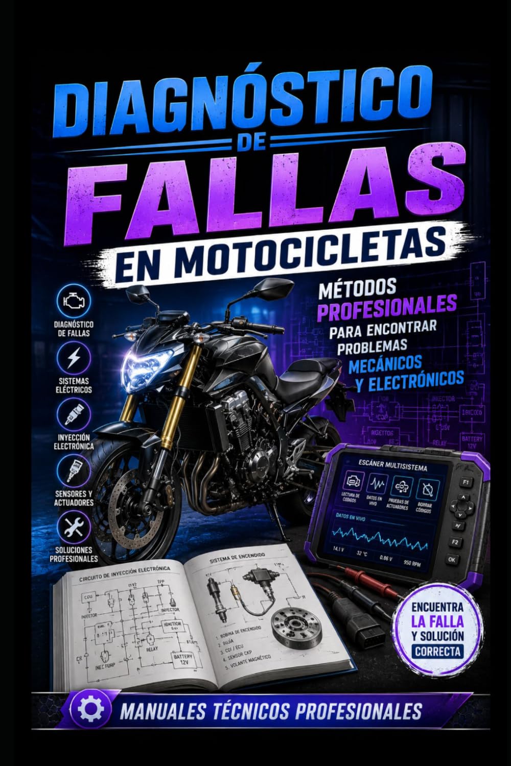 Diagnóstico de Fallas en Motocicletas: Métodos Profesionales para Encontrar Problemas Mecánicos y Electrónicos: Manuales Técnicos Profesionales (Biblioteca profesional de mecánica de motos)