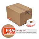 True-Ally 10 Roll Fragile Stickers - 3"x 1" Strong Adhesive Red Fragile Labels Handle with Care Warning Stickers for Shipping Packing of Goods and Moving (10 Roll - 10000 Sticker) gallery image