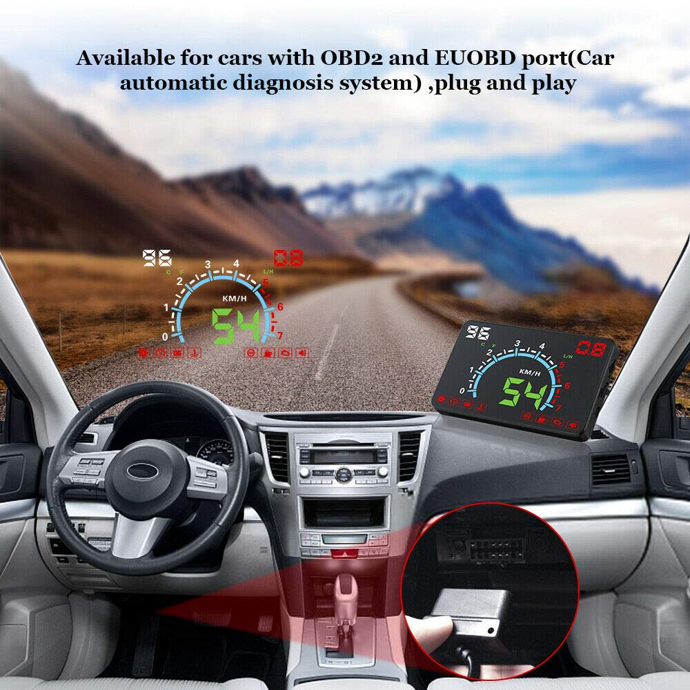 Display HUD GPS Per Auto TOTMOX – Tachimetro Digitale 5,5 Pollici Con Allarme Velocità E Affaticamento