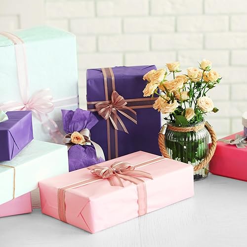 Miniatura 3 de 120 hojas de papel de seda rojo para bolsas de regalo, papel de regalo de 20 x 20 pulgadas para el día de San Valentín, boda, día de la madre,