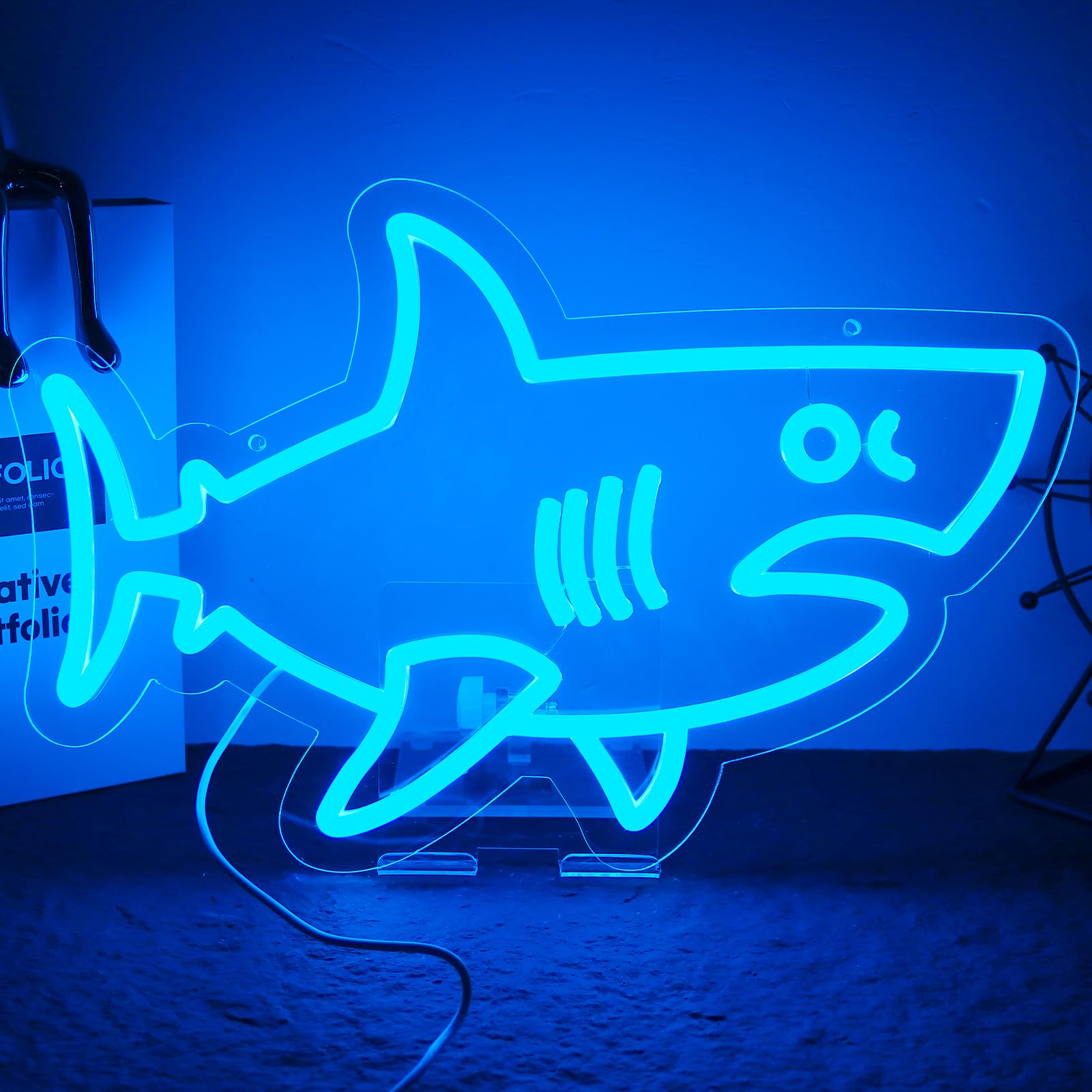 Balanar Shark Neon Signs for Wall Decor,Dimmable USB Powered LED Shark Light Animal Wall Decor Christmas Birthday Gift for Boys Men, Bedroom Living Room Man Cave Home Decoration10*15.7Inch
