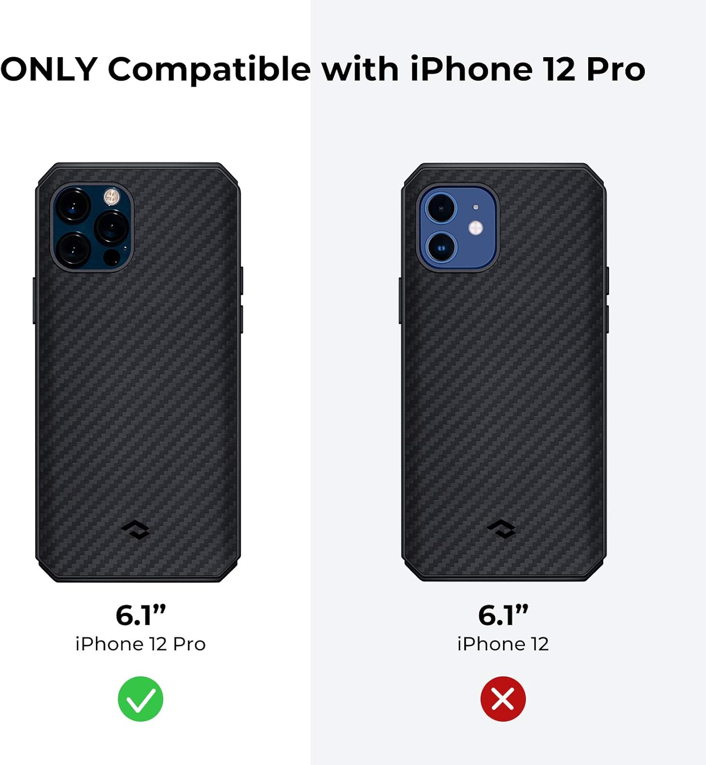 Best Promo PITAKA Protective Case for iPhone 12 Pro [MagEZ Case Pro 2] Compatible with MagEZ Chargers, Durable Drop Tested Magnetic Cover with TPU Bumpers & Shock Absorbing Protection