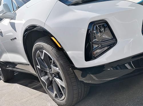 Vista 15 de iJDMTOY Kit de luz de marcador lateral de parachoques LED blanco 27-SMD de lente ahumada compatible con Cadillac ATS 2013-2014, Cadillac XT5 2017