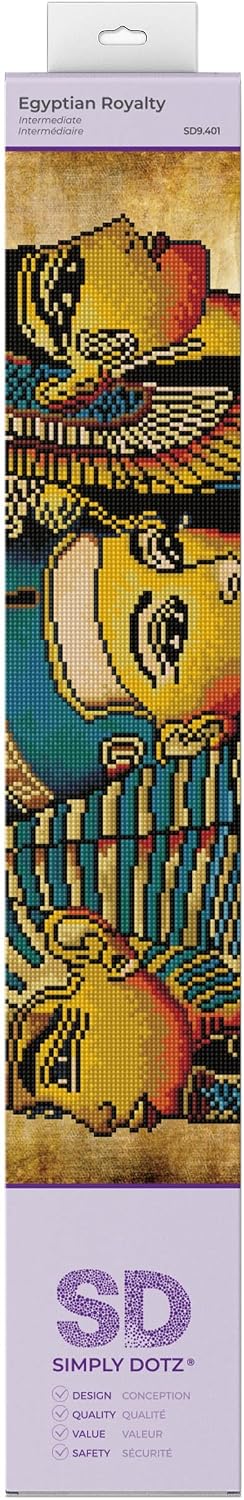 DIAMOND DOTZ Egyptian Royalty Diamond Painting Kits for Adults - Diamond Art Kits a Relaxing Creative Craft Kit with Dotz Gems 18.5"x26"