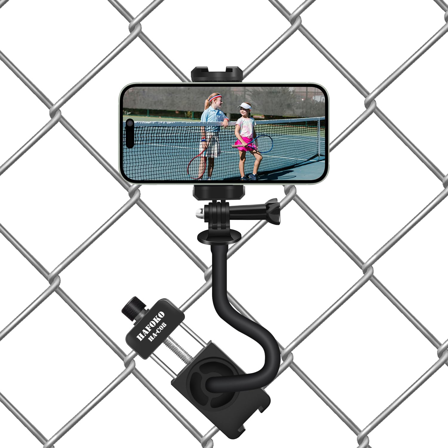 Support de clôture pour smartphone et Insta360 stable au softball - 8