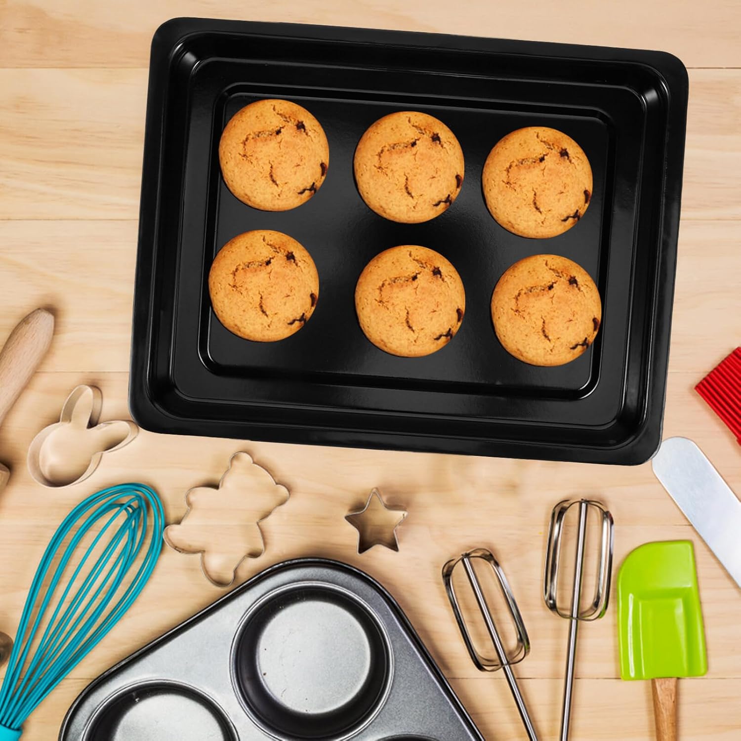 SUPVOX Enamel Roasting Pan Rectangle Baking Sheet for Oven Baking Tool for Cookies Lightweight Design for Easy Storage for Parties and Gatherings