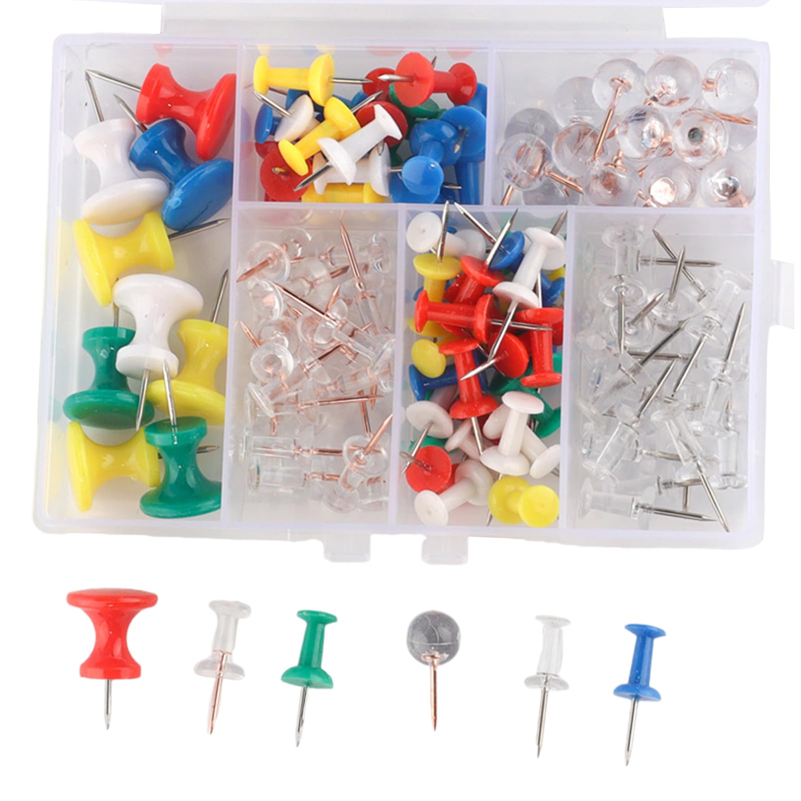 120Pieces Assorted Color Push Pins Decorative Pushpin Cork Notice Board Thumb Tacks for School Bulletin Board Cork Tacks