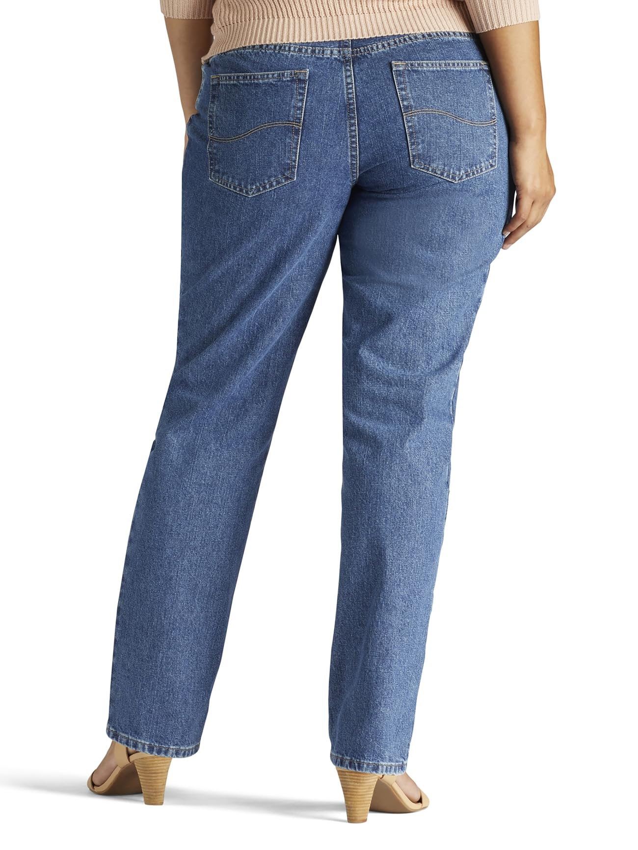 Lee Damen Monroe Jeans mit geradem Bein in Übergröße, Klassische Passform, Livia, 50 Lang – Ansicht 2