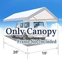Vista 7 de Benefit Toldo de repuesto de lona de 10 x 20 pies de EE. UU., Solo toldo (con borde)