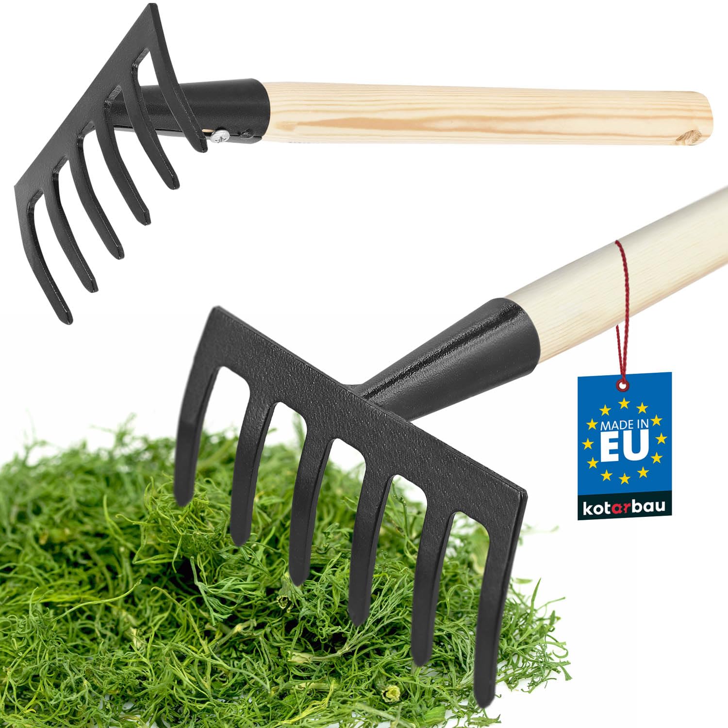 Manche D'Outil En Bois Dur - Manche Râteau, Houe, Pelle Ou Marteau De Remplacement 49.5 Cm Rouge Foncé