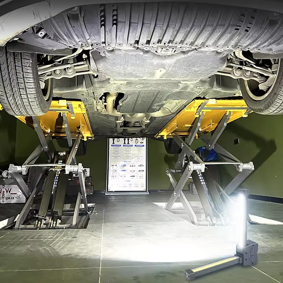 SelWatty Gym Lamp for Posing, Portable Magnet LED Flashlight with Hanging Hook, Gym Lights with 180 Degree Folding, USB Rechargeable Worklight