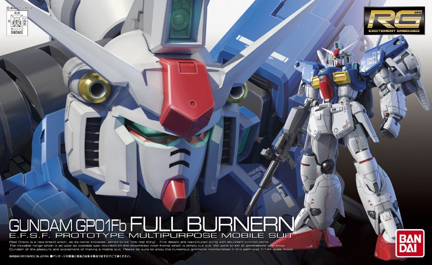 Bandai Hobby - Maquette Gundam - 13 Rx-78 Gp01-Fb Full Burnern Gunpla RG 1/144 13cm - 4573102618252