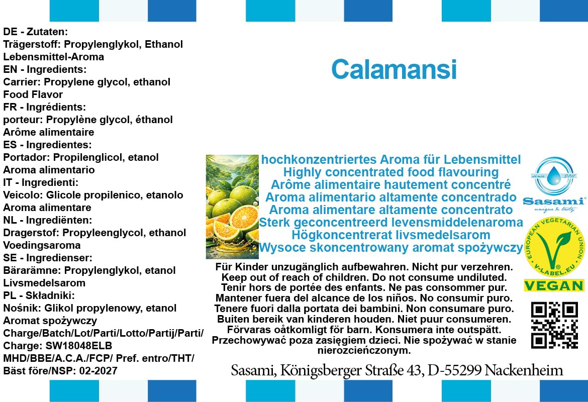 Calamansi Aroma Concentrato - Vegano - Sasami - 100ml