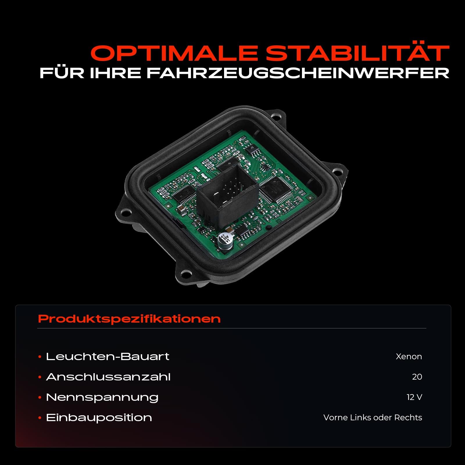 Frankberg Xenon besturingseenheid bochtlicht module vermogensmodule compatibel met 3-serie 5-serie 6-serie 7-serie X3 X5 X6 1998-2014 63117182396