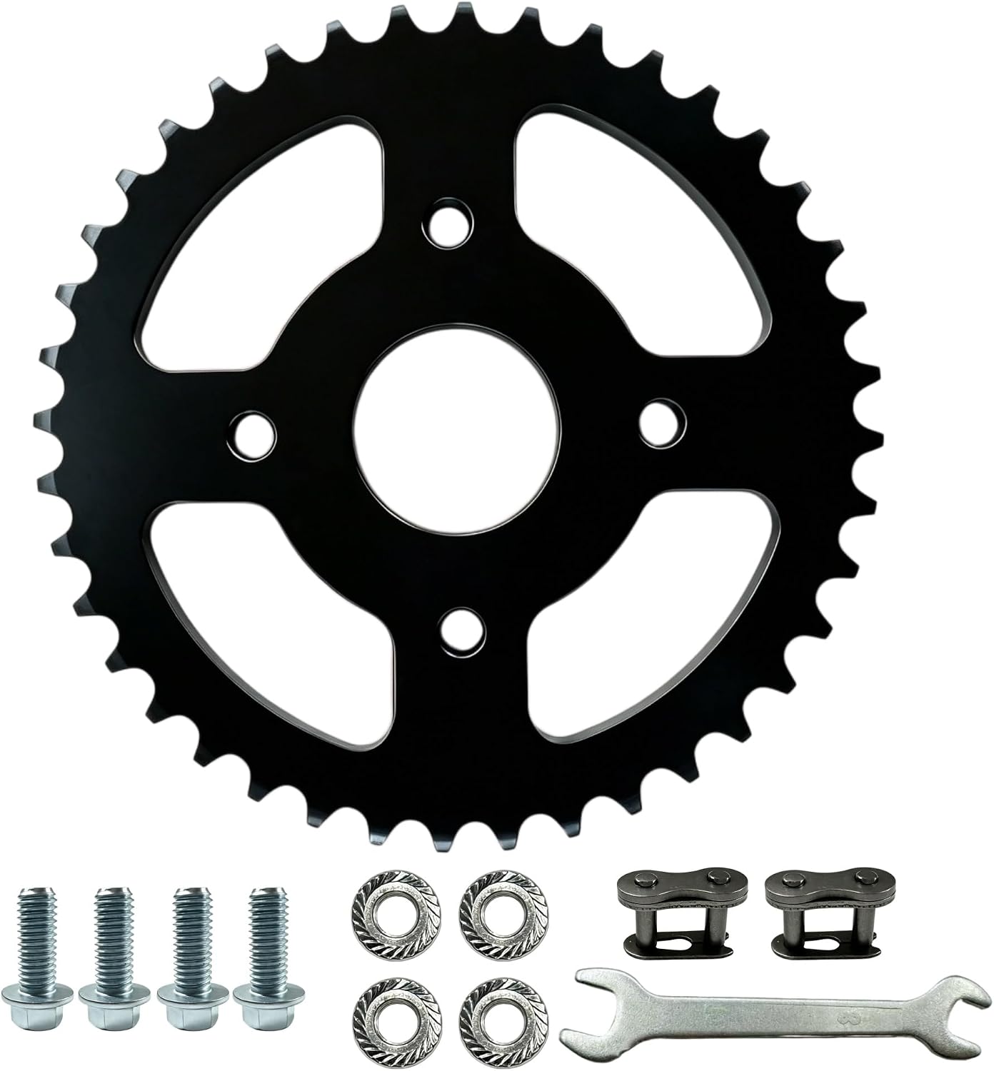 40/41/420 Chain Rear Drive Sprocket, 40mm Bore 40 Tooth Replacement Sprocket for 196cc 200cc 212cc 6.5HP Mini Bike Go Kart Powersports Parts (40 Tooth Black)