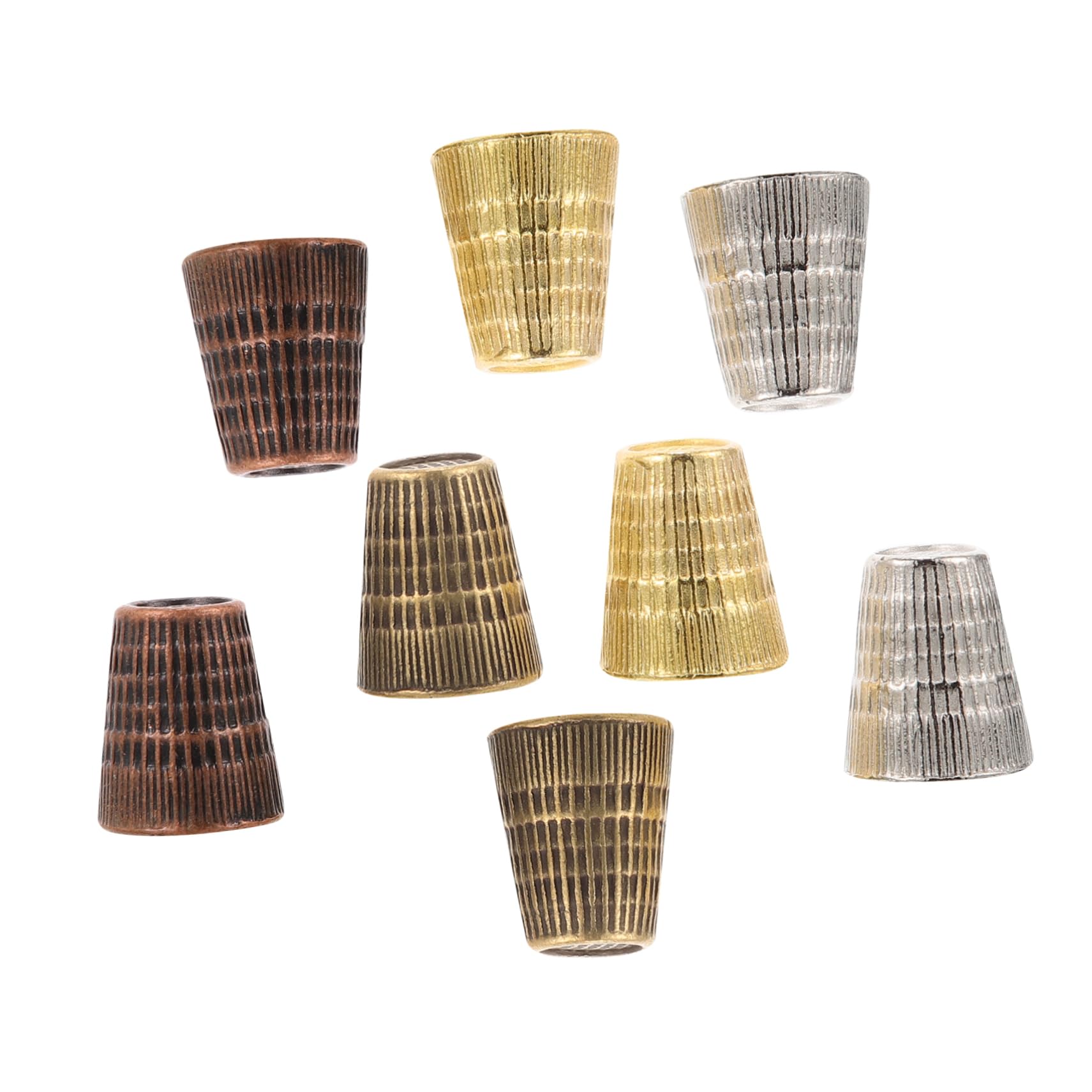 NUOBESTY 40piezas Dedales Decorativos De Costura Retro De De Dedos Para Manualidades y Coser Diseño Elegante