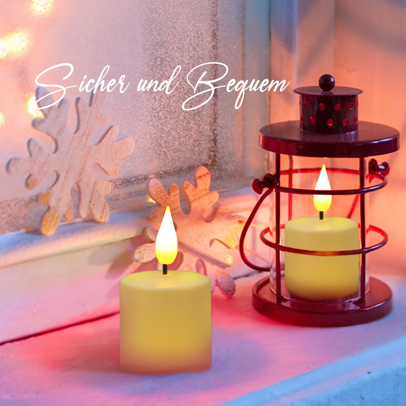 Yinuo Candle LED Senza Fiamma Tremolante,Con Fiamma In Movimento A Pilastro In Finto Stoppino,Con Timer Effetto Vetro Remoto, Per Festival, Matrimoni, Feste (Filo di Rame)