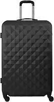 Mala de Viagem Grande 32kg Rígida ABS Rodas 360 Gladiador Diamond D1G (Preto)