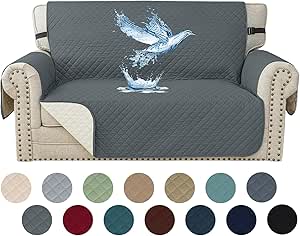 YSTELLAA Impermeable Housse Canapé 4 Places, Housse De Canapé Avec Accoudoirs, Universelle