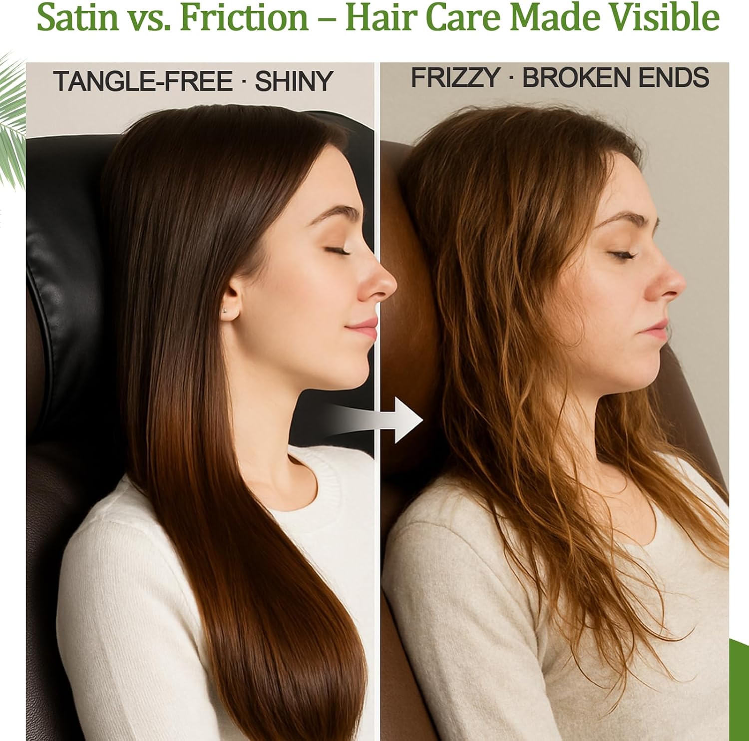 Satin Recliner Headrest Cover with Non-Slip Elastic Straps Silky Protector for Hair Protection Chair Headrest Cover