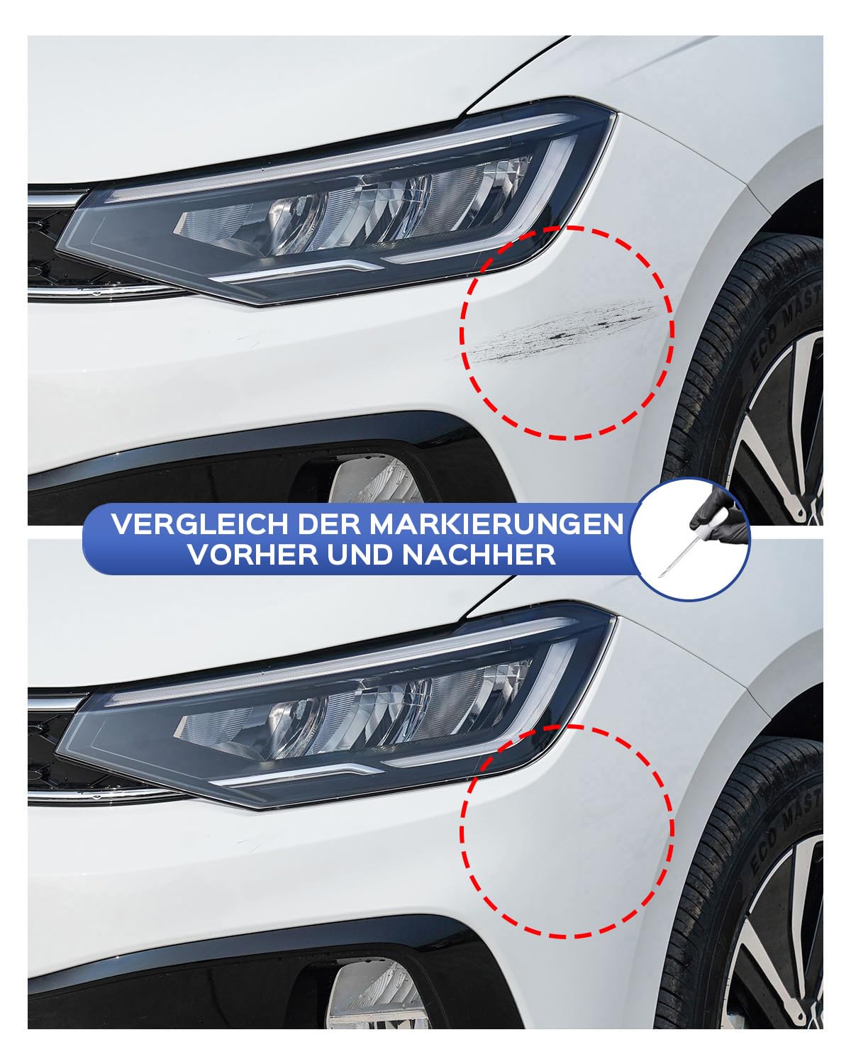 Oryx Matita vernice L0K1 bianco perlato compatibile VW Volkswagen