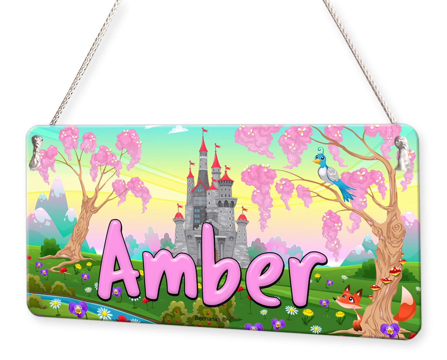 Beenanas Fairytale Castle Personalised Childs Bedroom Door Sign Name Plaque