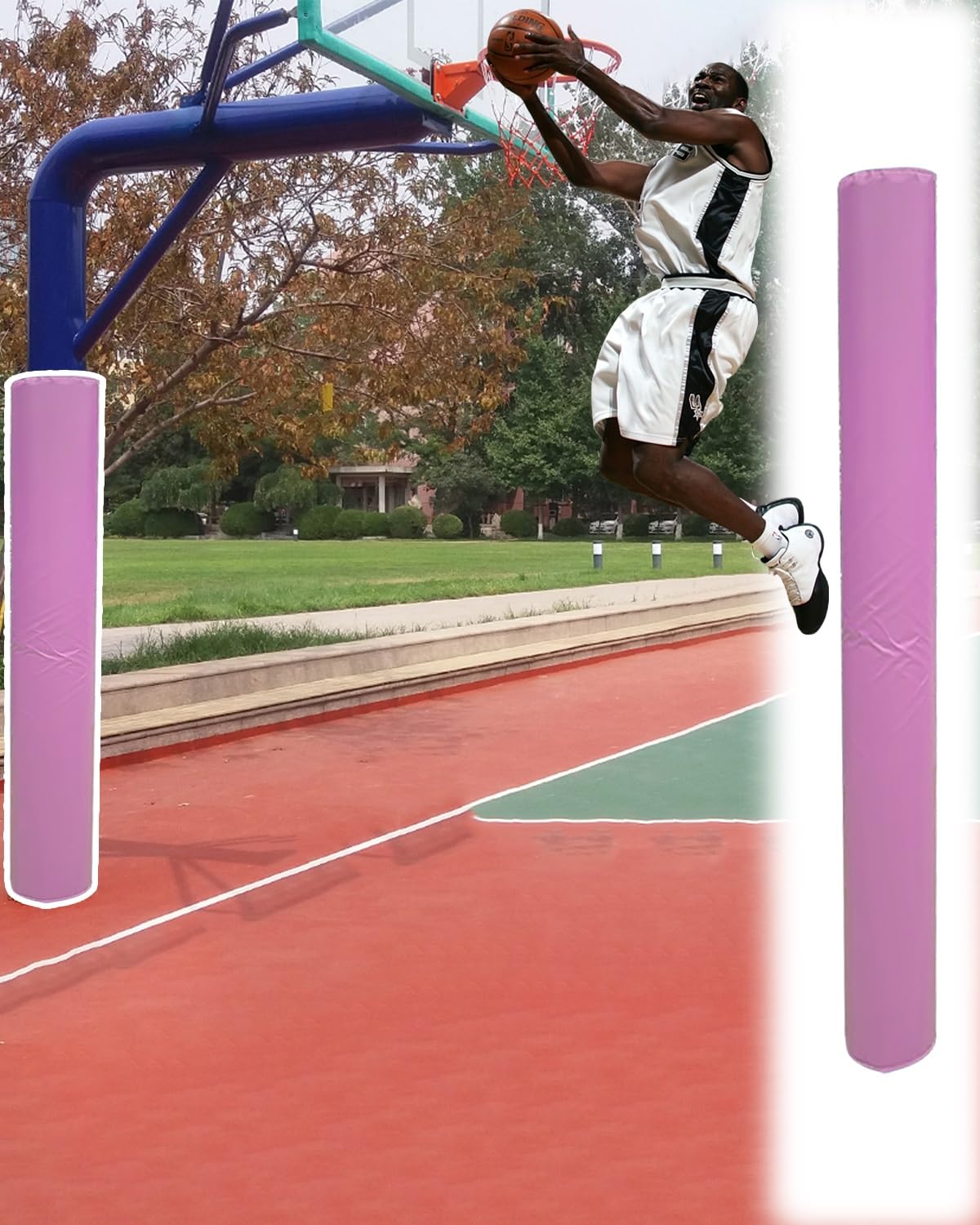 Outdoor Basketball Cane Pad Round Protective Accessory with Waterproof Barrier for Pool Collision Basketball Equipment for Safety and Comfort