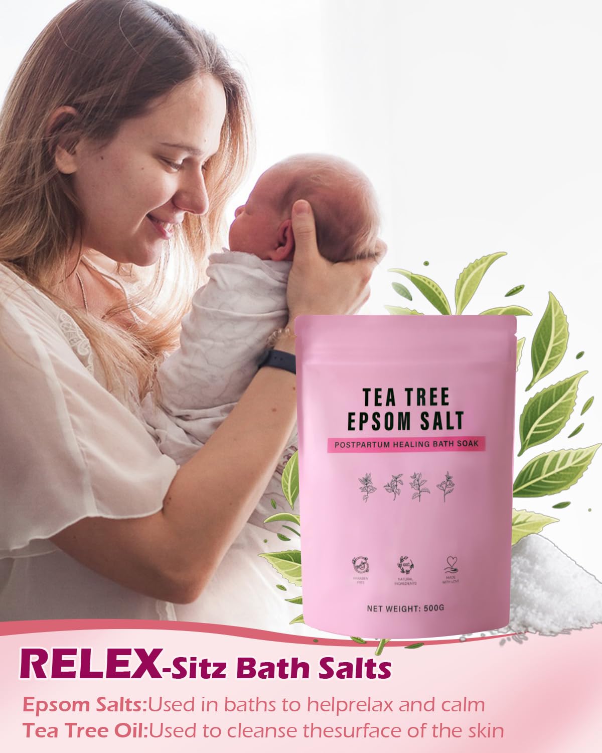 SOFTCA Postpartum Recovery Essentials Kit with Peri Bottle, Cooling Pads and Care Supplies