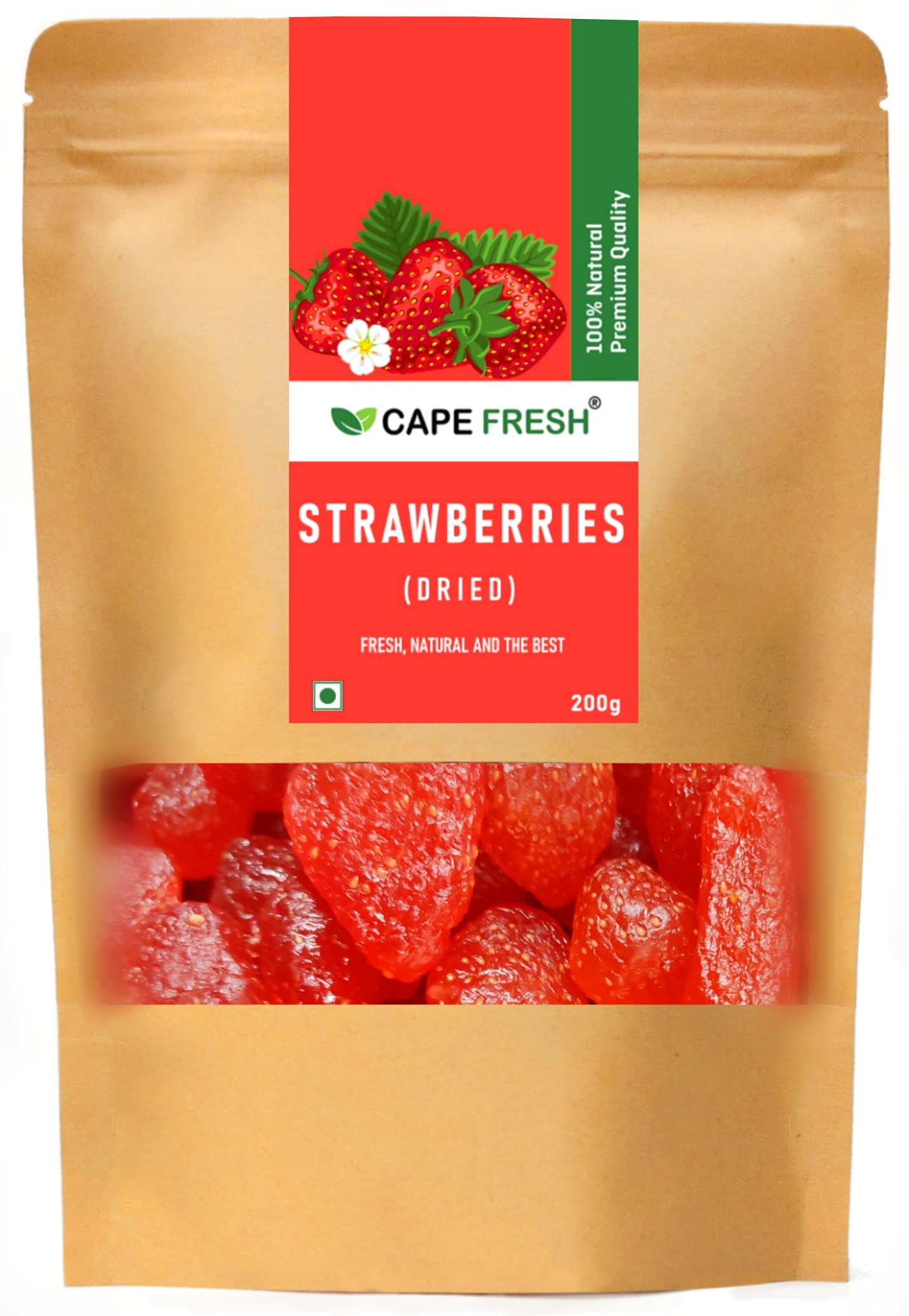 Cape Fresh Dried Strawberries 200 grams | Fresh Srawberries (B08WK7HL3C) Amazon Price History, Amazon Price Tracker
