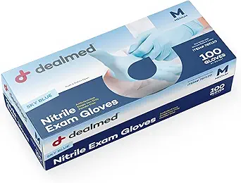 Dealmed Nitrile Exam Gloves - Powder-Free, Latex-Free, Disposable Medical Gloves