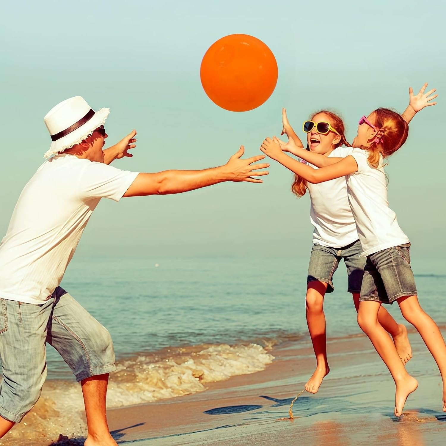 12 Pack Inflatable Beach Balls, 12 Inch Large Beachballs Bulk image 3