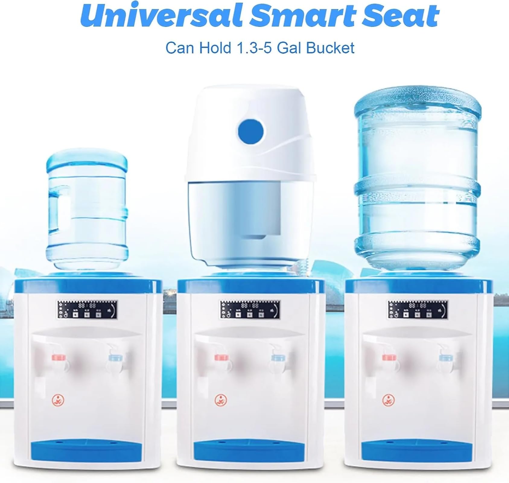 Dispensador de agua fría y caliente eléctrico 550 W para garrafas 4,5–18,9 L – compacto de mesa (sin cubo)