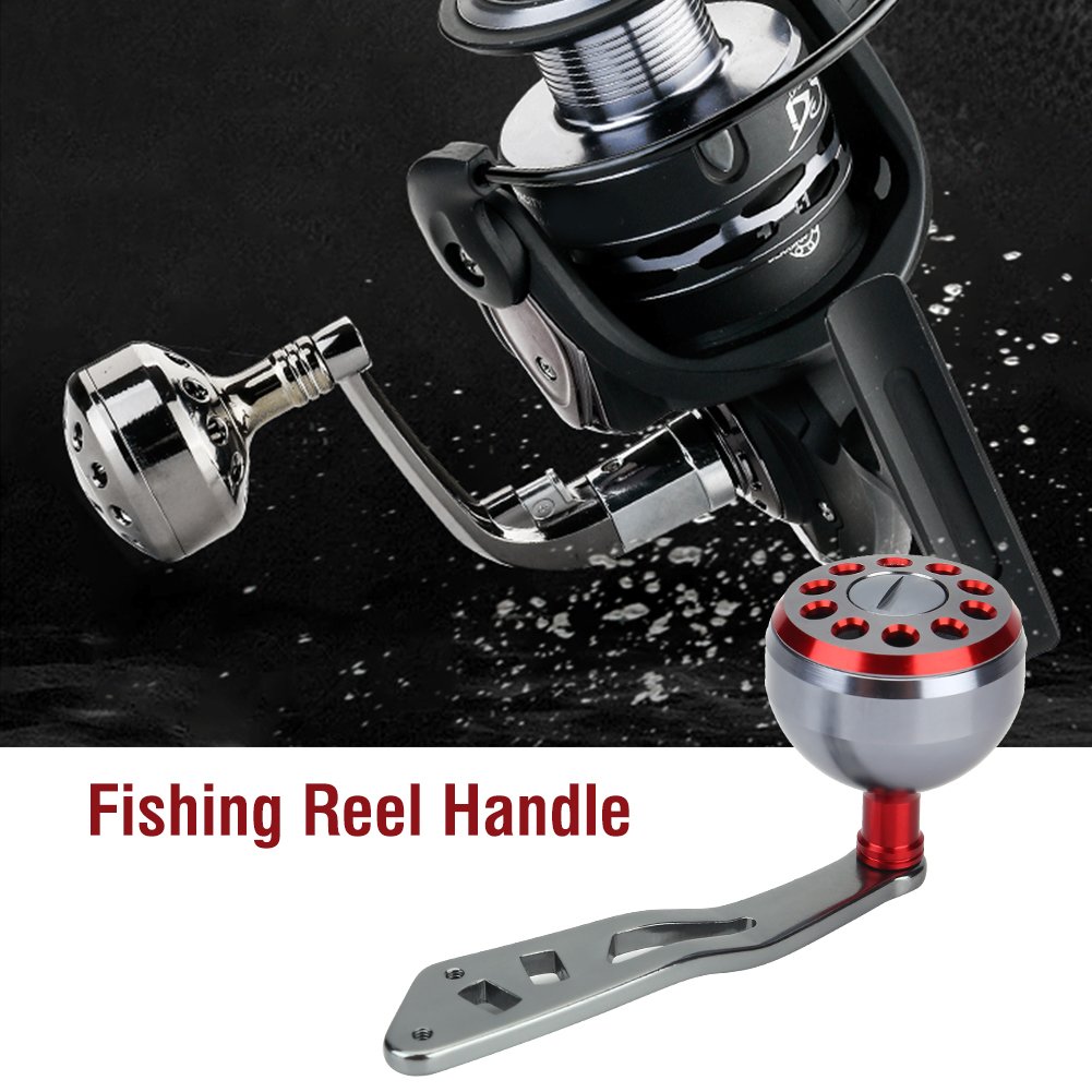 Manopola di ricambio per mulinello in metallo resistente, maniglia per mulinello da pesca, parte per Abu Round Baitcast (rosso) manopole di alimentazione Abu Garcia Power manopola per baitcaster