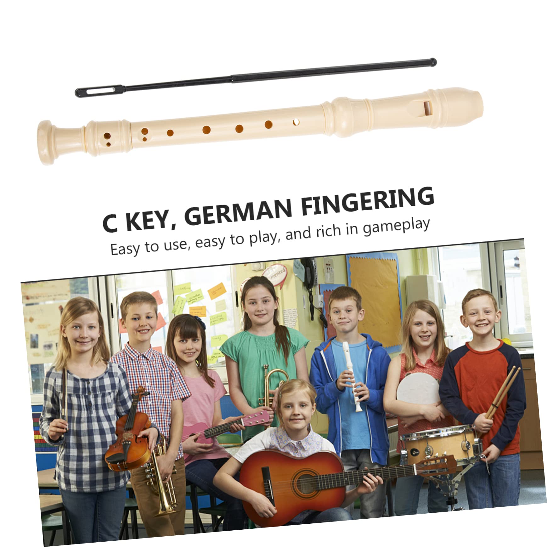 SUPVOX Beginner Clarinet Instrument Boys and Girls 8-hole Clarinet Recorder Flute for Children Musical Instruments Boys and Girls