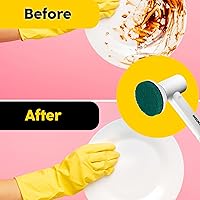 Vista 3 de Synoshi Cabezales de cepillo de esponja (6 unidades) para limpiador giratorio eléctrico Diseñado para limpiar superficies lisas